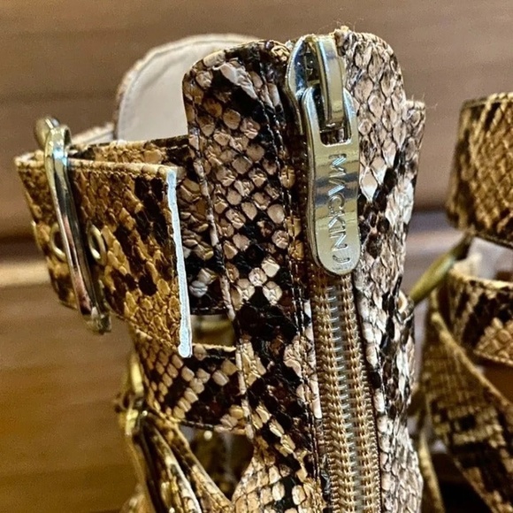 WOMENS BOHO western FAUX PYTHON LACE UP HEELED ANKLE BOOTIES | Size 6 - NWOT - Picture 8 of 12